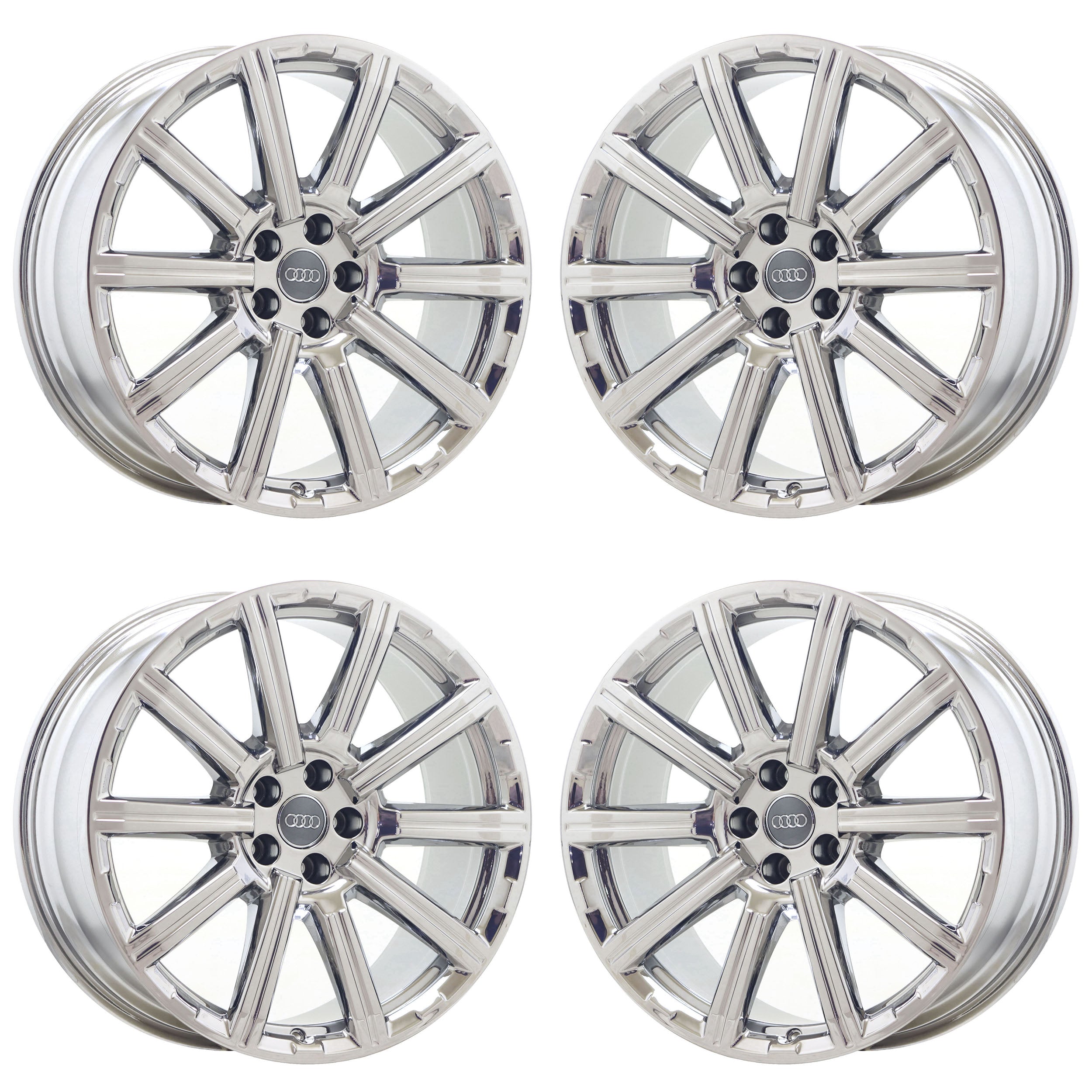 20" Audi Q7 Bright Chrome wheels rims Factory OEM Set 58988 EXCHANGE
